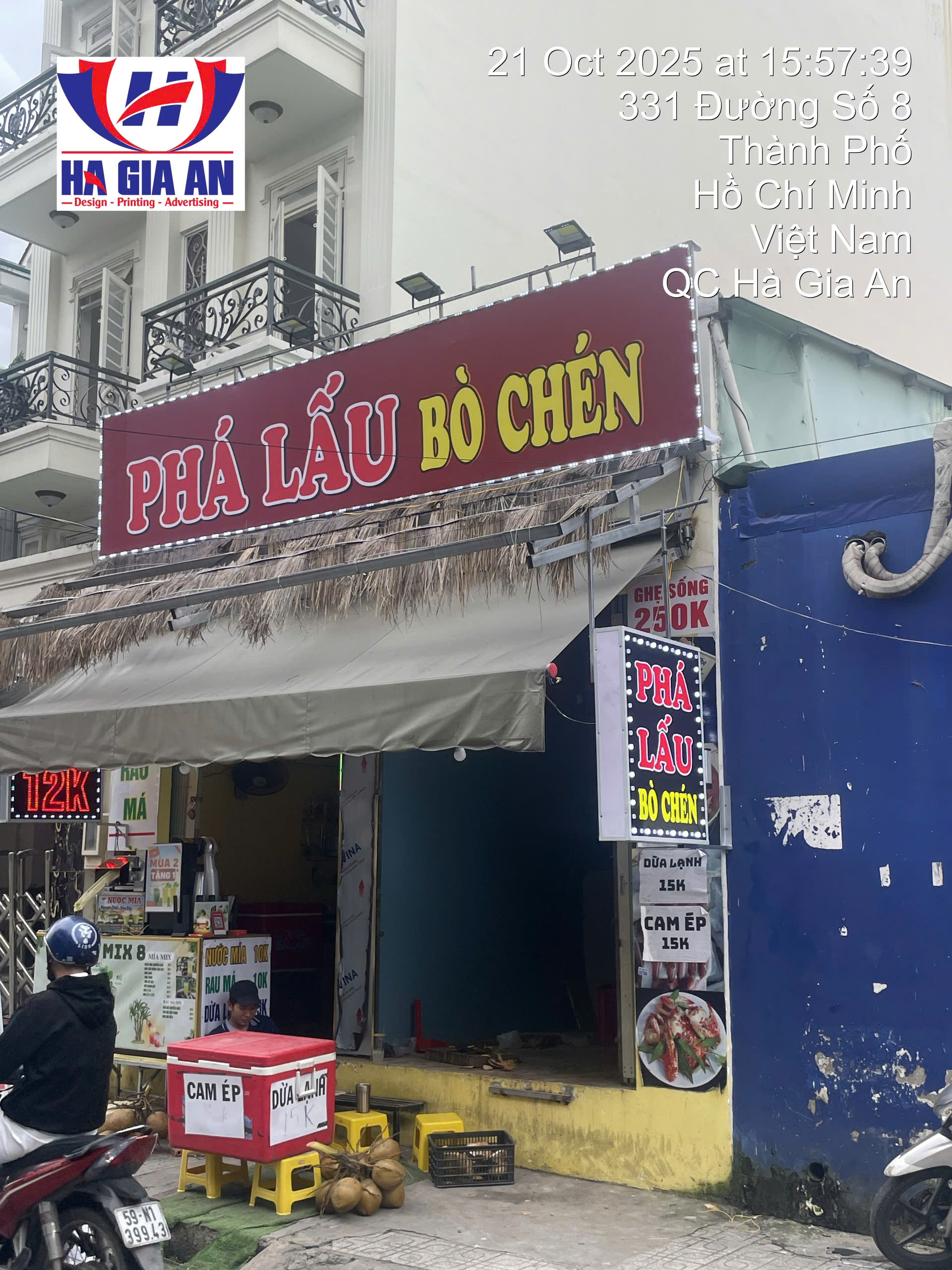 Bảng hiệu bạt không gân