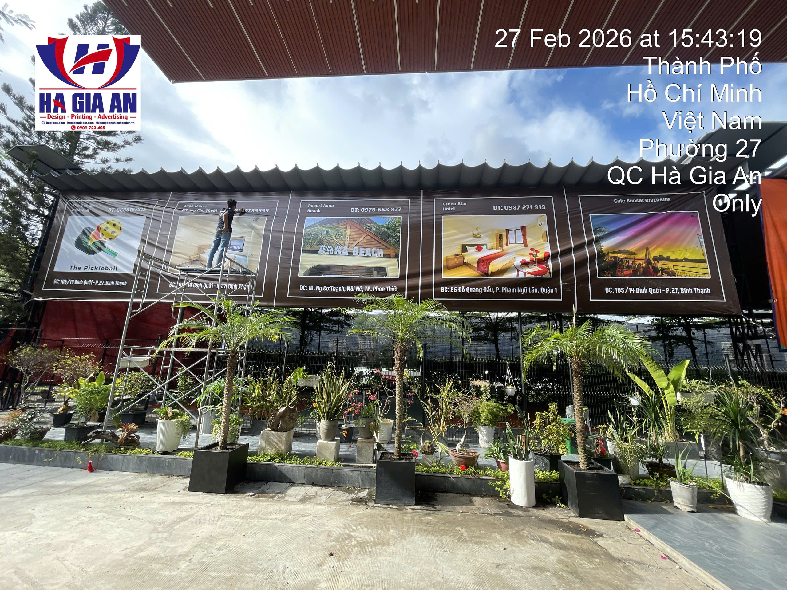 thi công treo bạt 2 mặt khổ lớn