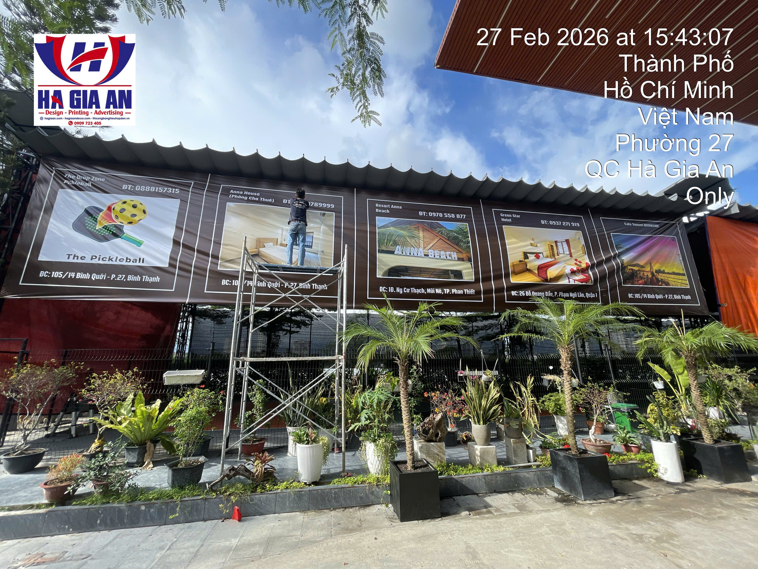 thi công treo bạt 2 mặt khổ lớn